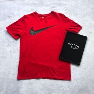 Nike “The Nike Tee” Red Swoosh Tee
